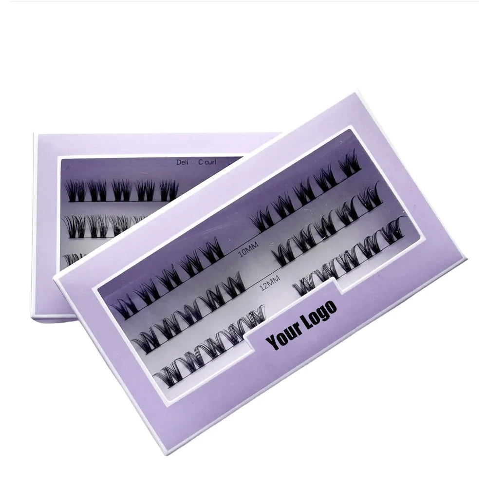 DIY 8mm-16mm C D Curl Super Thin Band Colorful packaging boxes Eyelashes Extension
