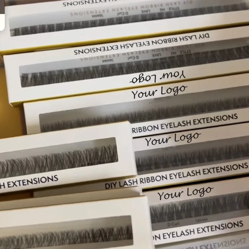 DIY Cluster Ribbon Eyelashes Extension