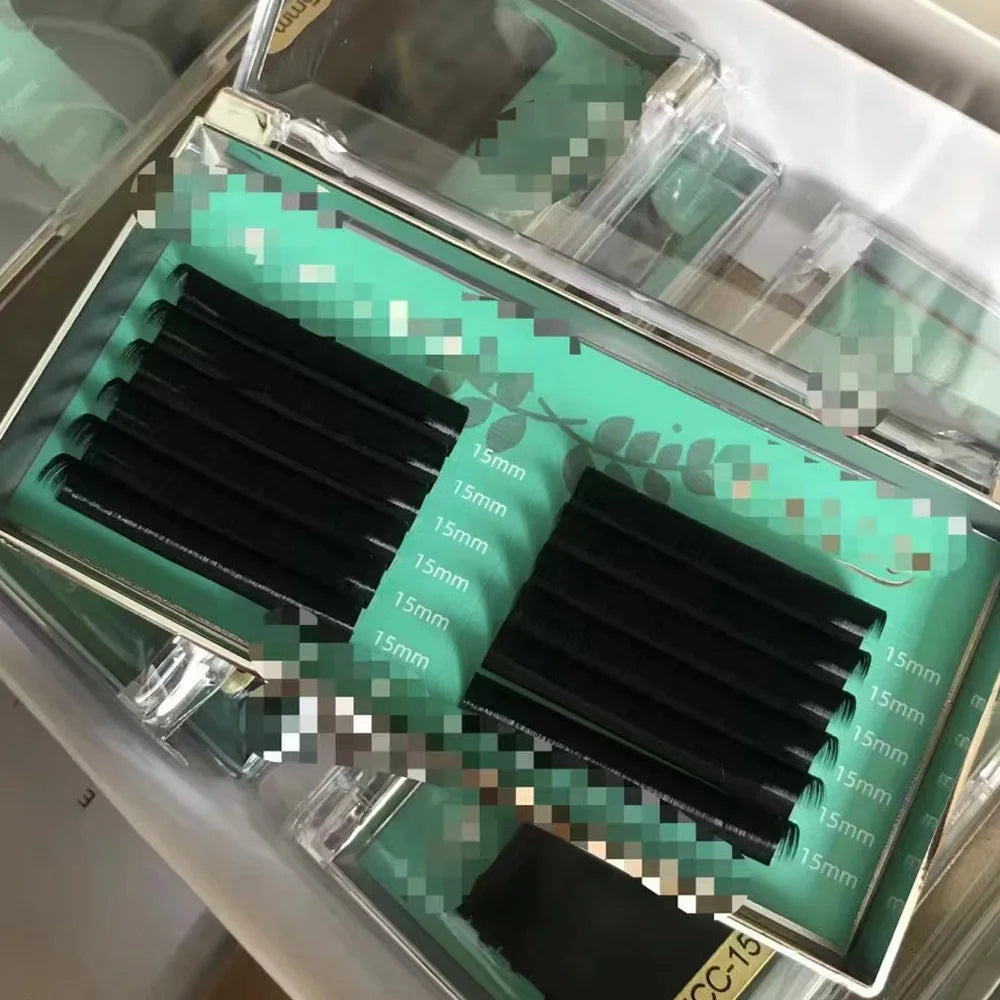 4 Rows Mini Brown Lash Extensions Tray