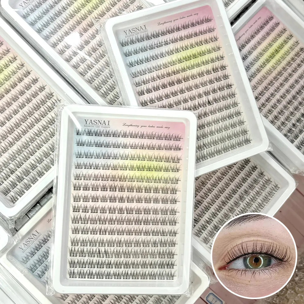 Wholesale C Curl Natural Look Lash Cluster Tray DIY Matte Eye Lash Cluster Kit Bulk DIY Lash Extensions Kit
