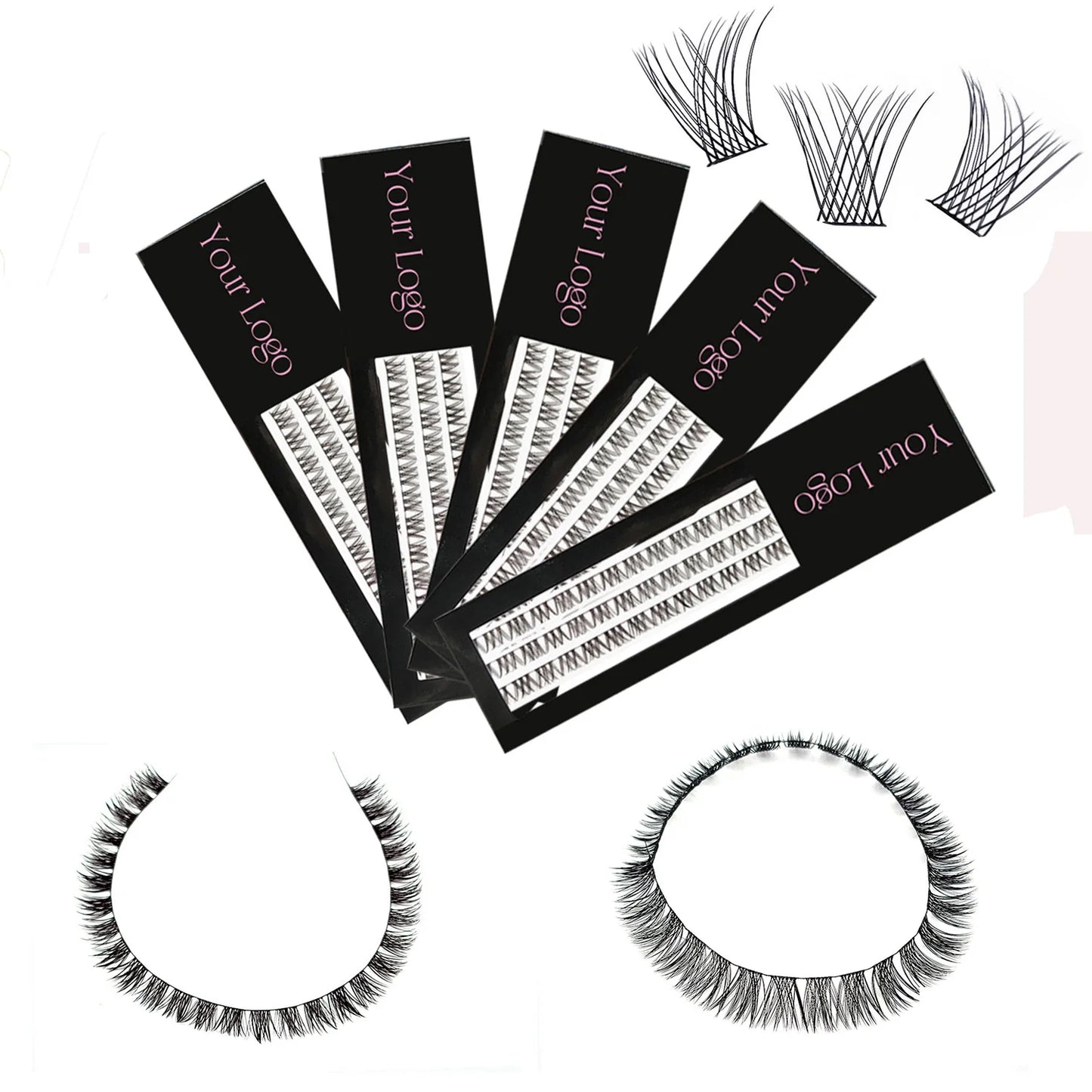 three rows ribbon eyelash extension diy soft lashes