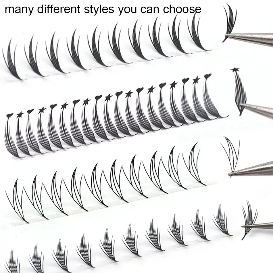 3d Printing DIY Lash Premade Spikes Lash Tray 16mm Premade Spike Lashes Extensions
