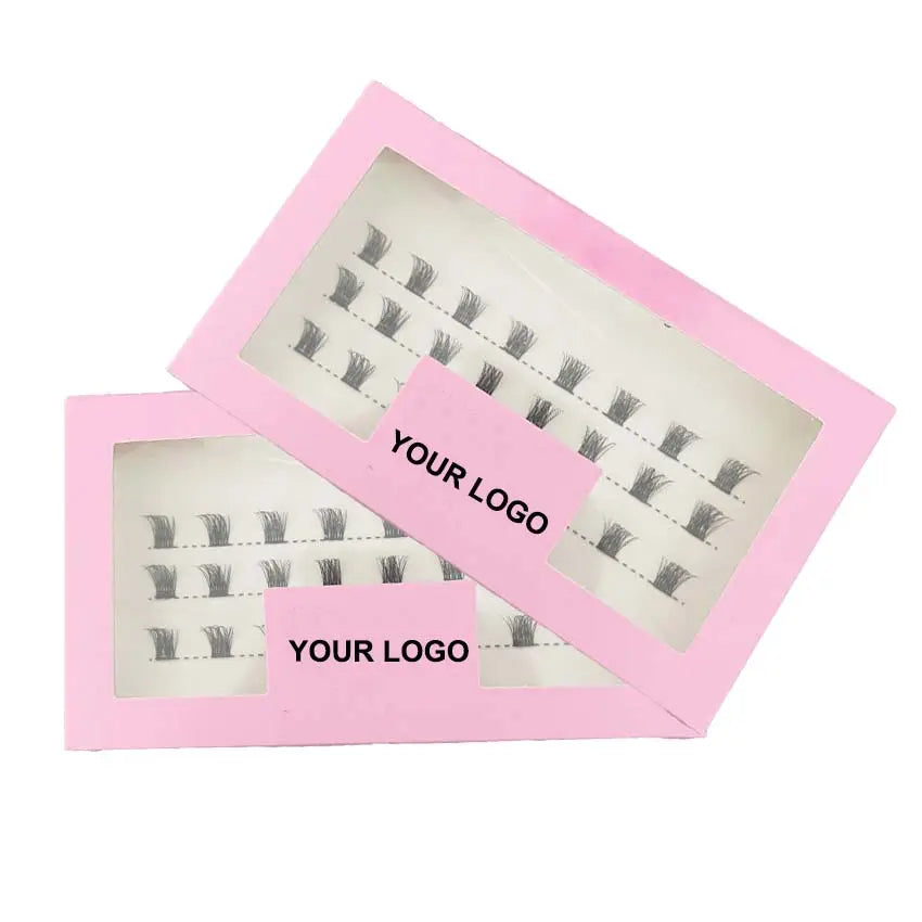 Private Label DIY Fluffy 3D Effect High Quality Clusters Lashes Extension Lashes Natural Black Segmented Eye Lash