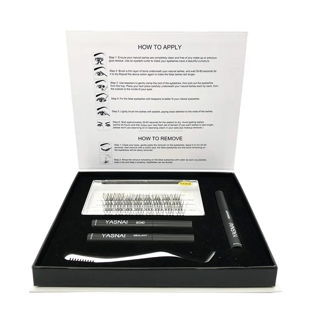 Private Label Cluster Eyelash Extensions at Home Lash Extensions Trays Wholesale DIY Segment Lash Kit