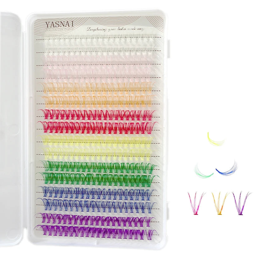 Soft Colored 14-16mm Mixed 8 Colors colored lashes