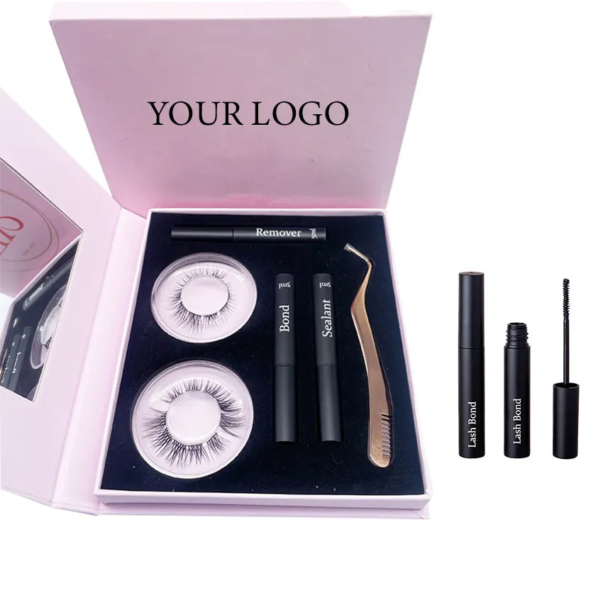 Wholesale New Private Label Eyelash Cluster Diy Lash Extension Kit Sealant and Bond Matte Lash Tray Segment Cluster Lashes Kit