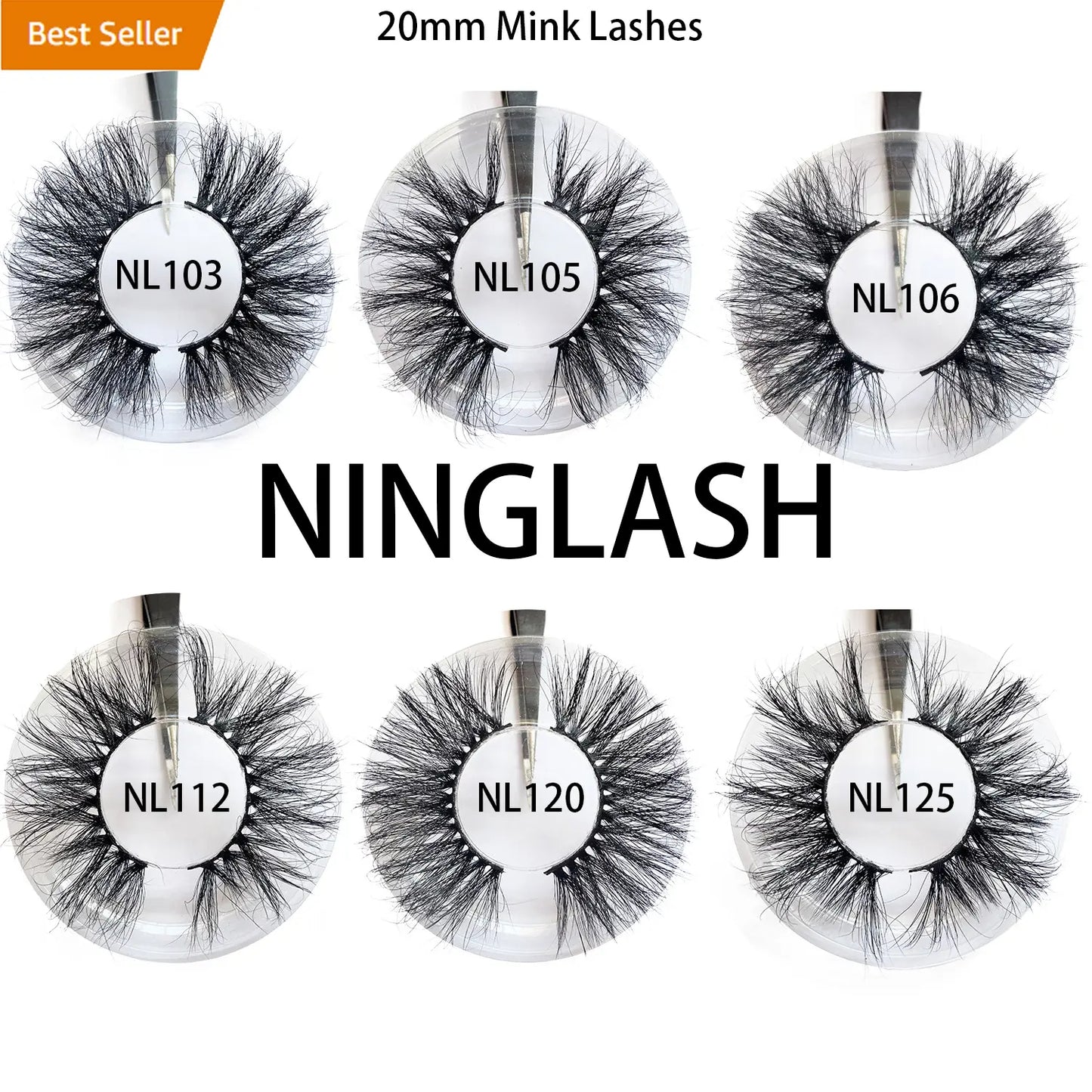 Wholesale 20mm Super Fluffy Eye Lashes 20Mm Mink 3D Lashes Volume 16Mm-20Mm Natural Strip Mink Lashes