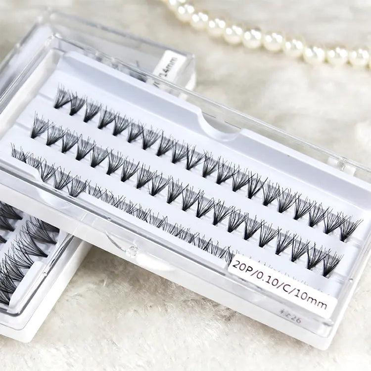 Top Quality 20D Knot Free Cluster Lashes Wispy Original Fibers Individual Lashes