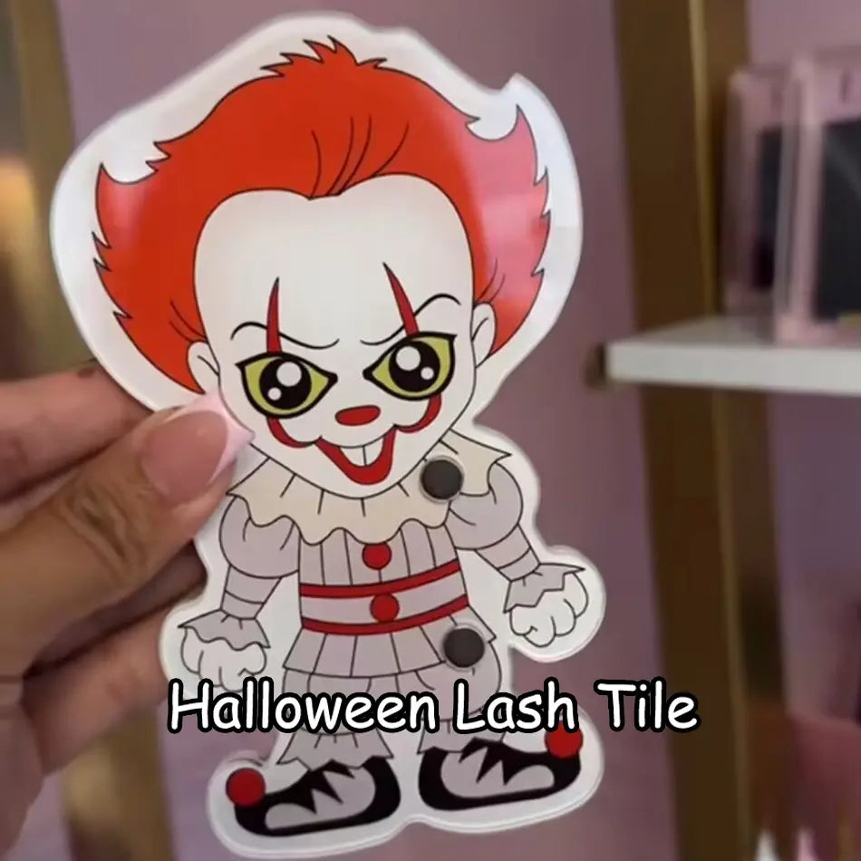 Halloween Cute Large Lash Extensions Tiles Acrylic Custom Halloween Cheetah Lash Tiles Pallet