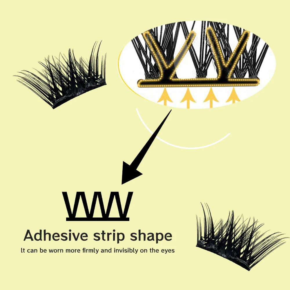 ReusableCat Half Eye Pre-cut Press-on False Eyelash Clusters Kit