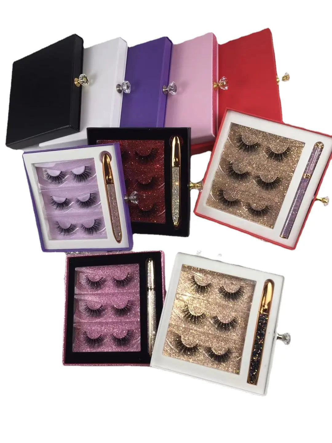 Wholesale Adhesive-Eyeliner Lash Books With Lashglue Eyeliner Pen Pencil Magnetic Glue Eyeliner Stickers Container