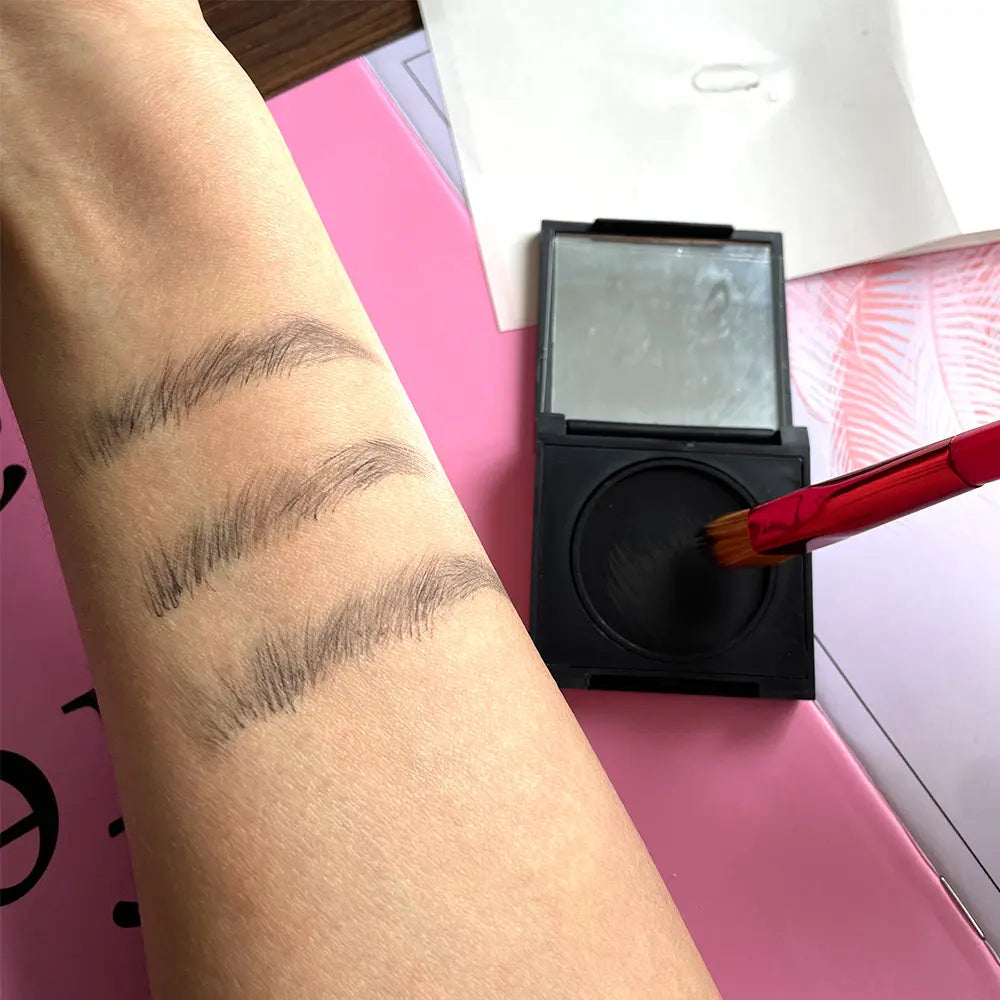 Amazing Product! Water Soluble Eyebrow Powder and Eyebrow Brush for Wild Brows