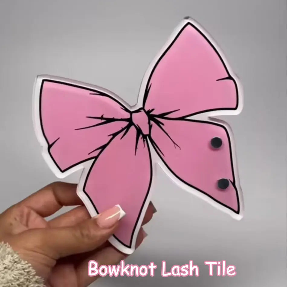 Cute Hello Kitty Lash Pallet Tile Bow Magnetic Lash Extensions Eyelash Tiles Custom Halloween Acrylic Lash Tiles