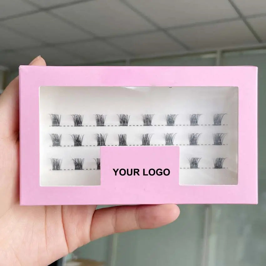 Private Label DIY Fluffy 3D Effect High Quality Clusters Lashes Extension Lashes Natural Black Segmented Eye Lash
