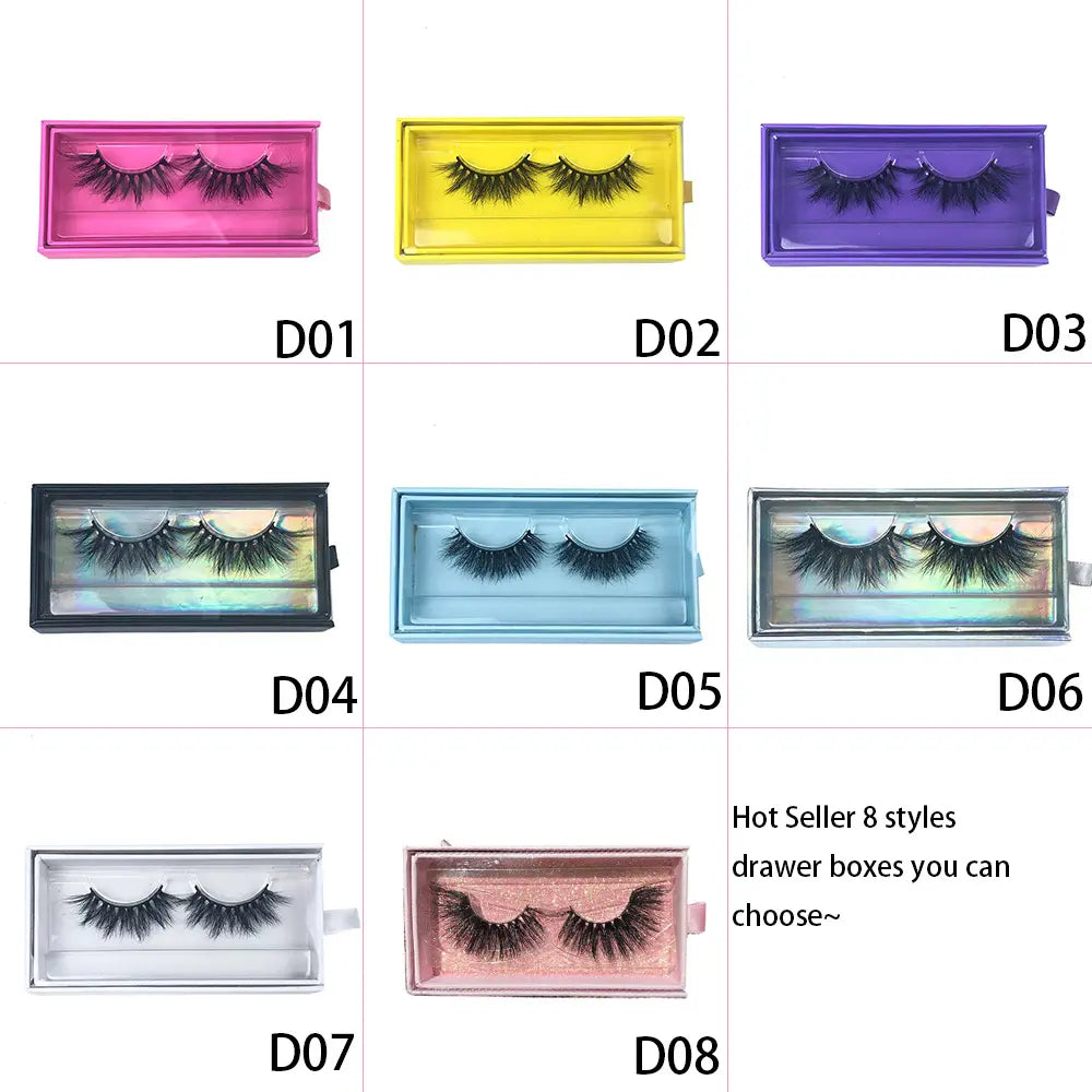 Private Label Pink Lashes Glitter Box With Your Logo, Custom Pink Matte Long Lashes Packaging With Clear Eyelashes Tray