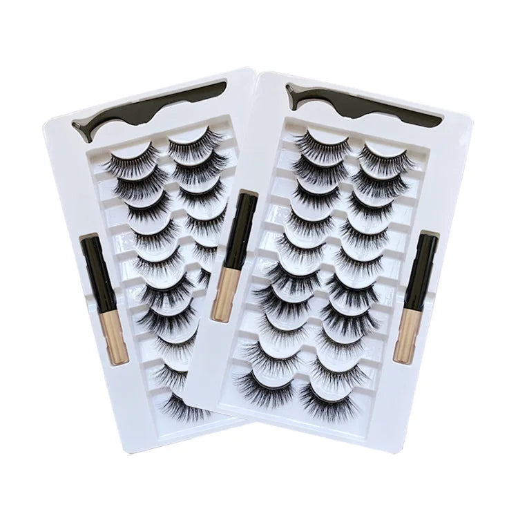 Reusable False Magnetic Eyelashes Kit