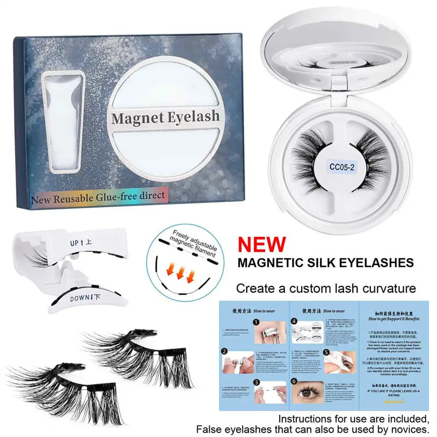 Wholesale High Quality Quantum Soft Magnetic Lashes With Clip Soft Magnet Suck Magnetic Eyelashes Extension Kit