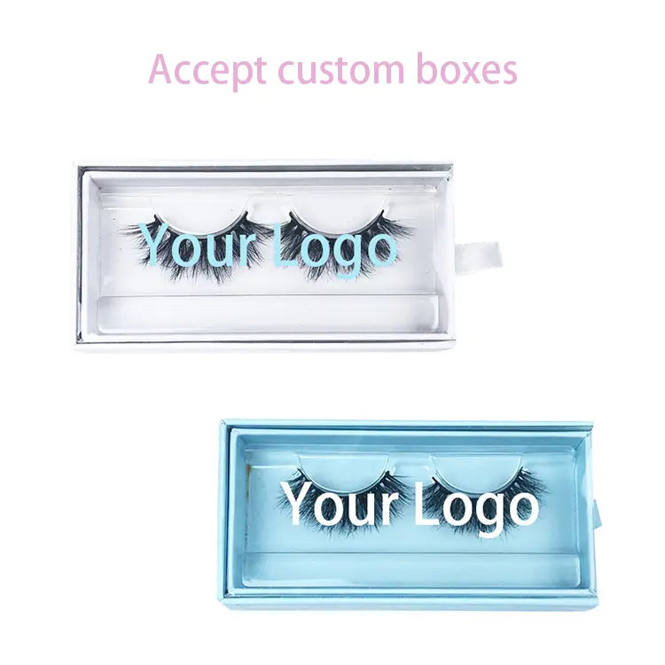 2021 3D Natural Eyelashes Wholesale Real Eyelashes Mink 5D Paper Lashbox Packaging Vendor