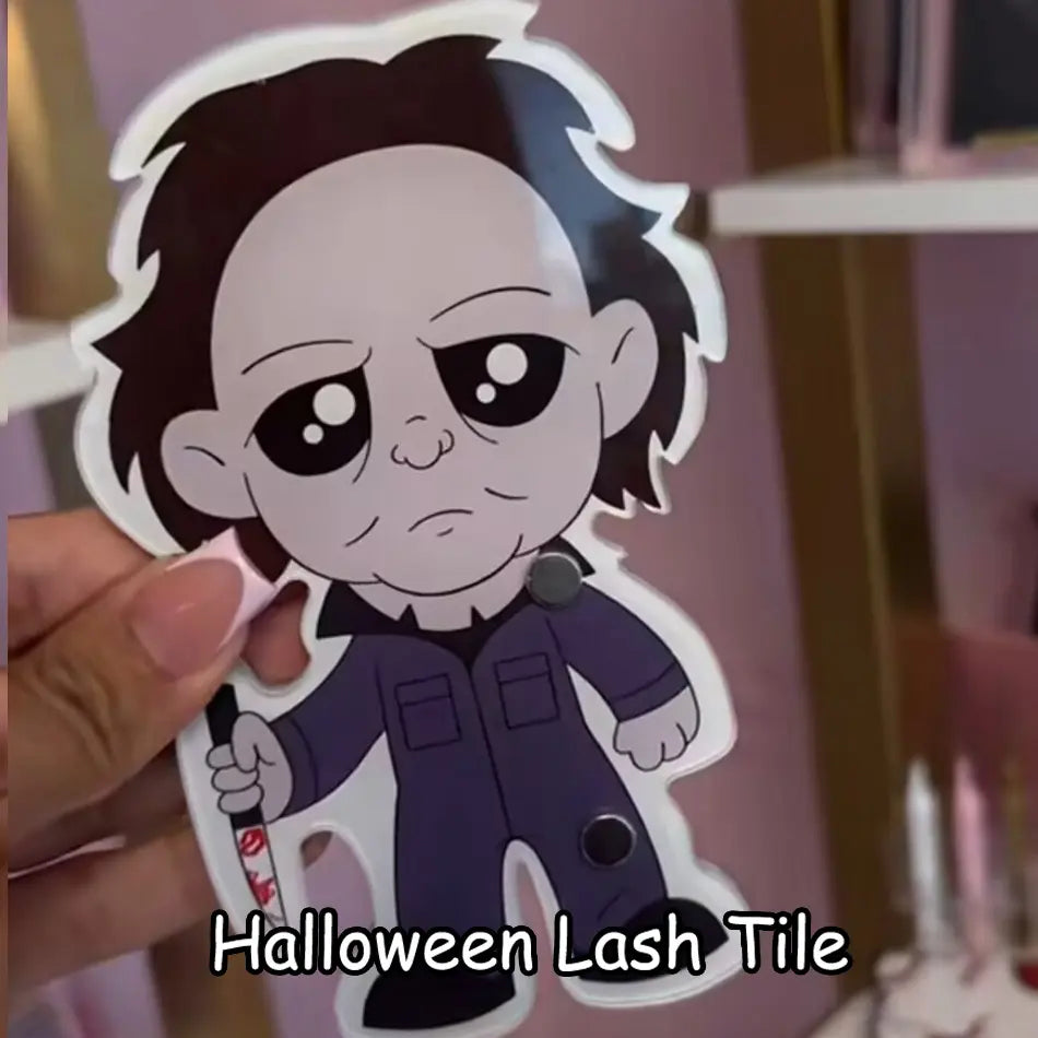 Halloween Cute Large Lash Extensions Tiles Acrylic Custom Halloween Cheetah Lash Tiles Pallet