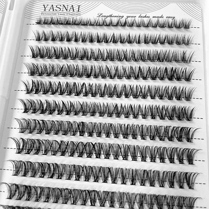 30D 40D Packaging Custom DIY Cluster Lashes Natural Long 640pcs Lash Clusters High Cost Performance Eyelash Extension Kit