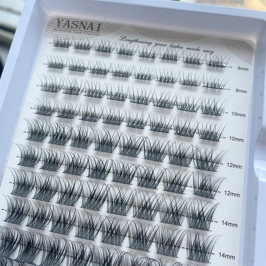 pre-cut Segmented eyelash kit seal bond and tweezers lashes cluster