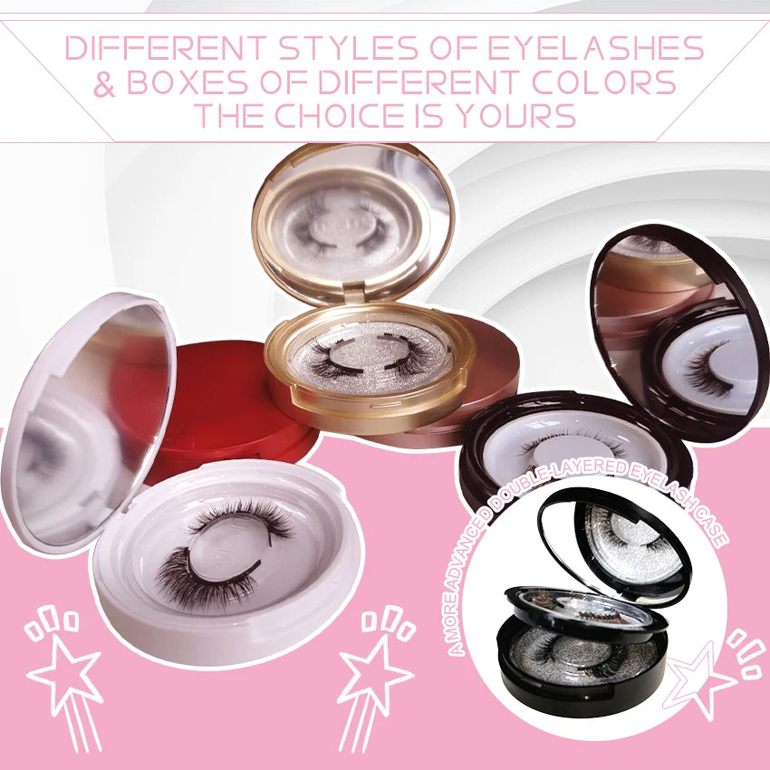 Double layers hard magnetic eyelashes