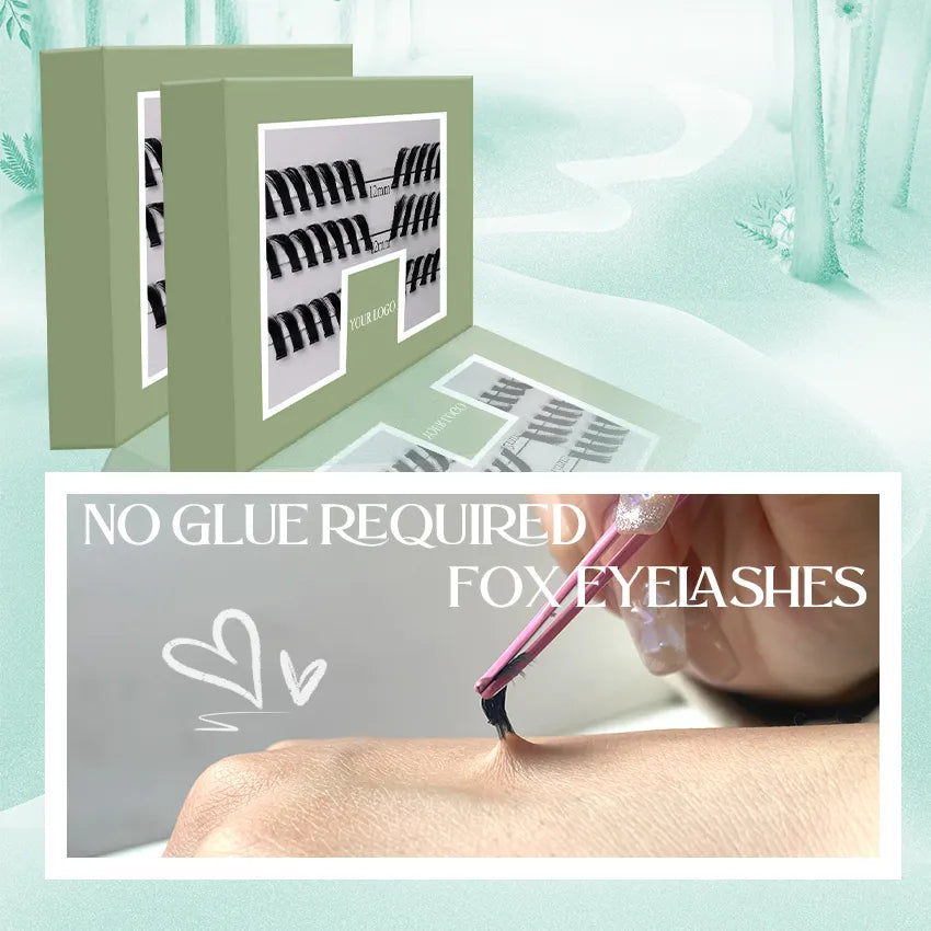 Pre Bond Cluster Lashes Eyelashes Wholesale Custom D Curl 8-16mm No Needed Glue Cluster Segment Diy Lashes Extensions Kit