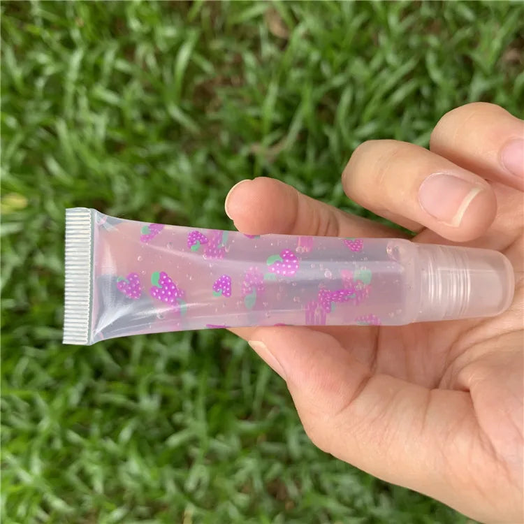 Kids Fruit Flavor Lip Gloss Vegan Fruit Fruit Flavor Lip Gloss Vengan Clear Kids Friendly Lip Gloss Packaging Vendor