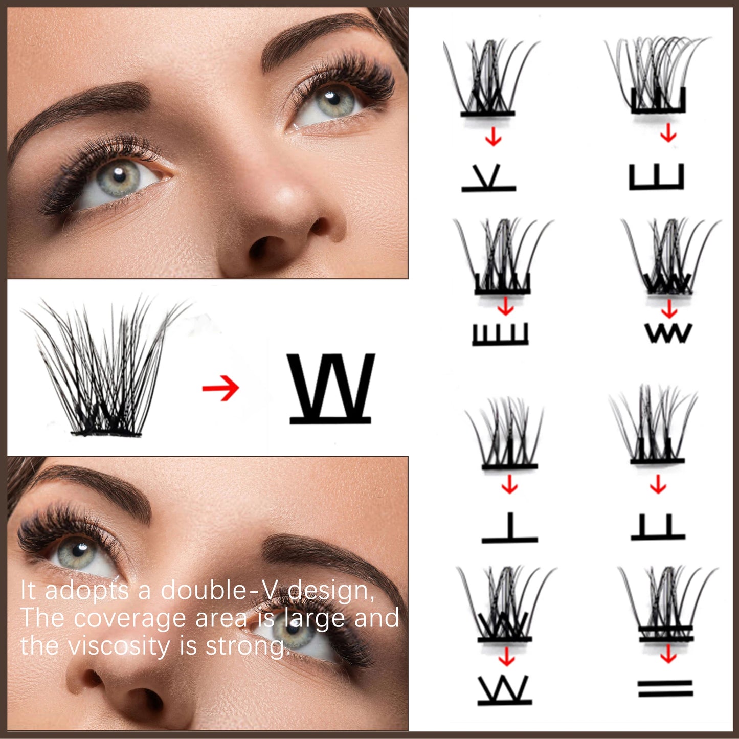 No Glue Needed Cluster Lashes Extensions