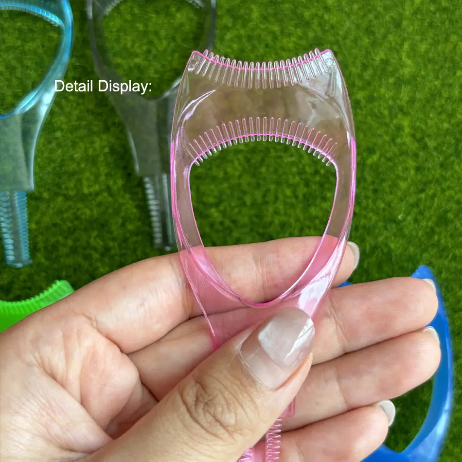 Wholesale Plastic Colorful 3 in 1 Makeup Upper Lower Lash Mascara Applicator Guide Tool Plastic Eyelash Comb
