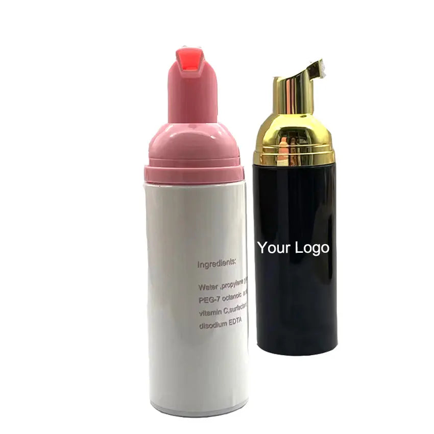 Hot Seller 60ml Luxury Foam Lashes Pump Bottle Wholesale Organic Lash Cleanser Foam Bottle Foam Soap Dispenser Bottle Pump