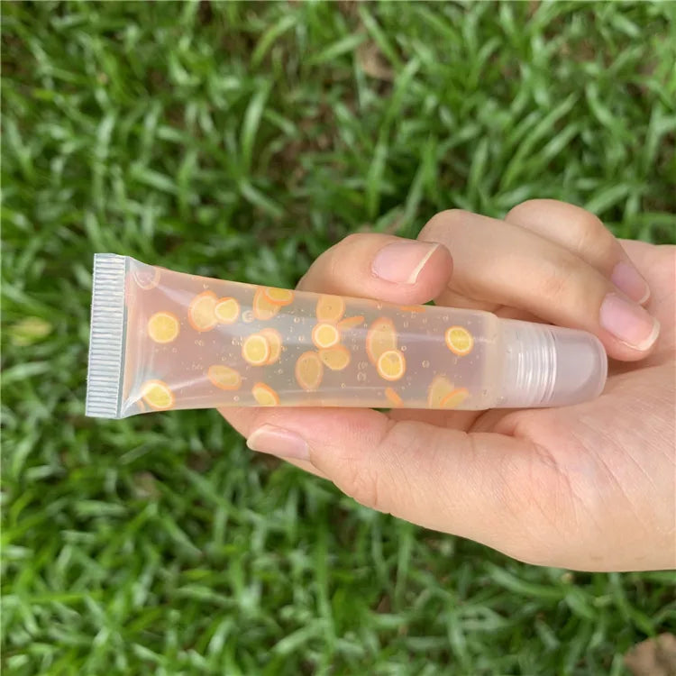 Kids Fruit Flavor Lip Gloss Vegan Fruit Fruit Flavor Lip Gloss Vengan Clear Kids Friendly Lip Gloss Packaging Vendor