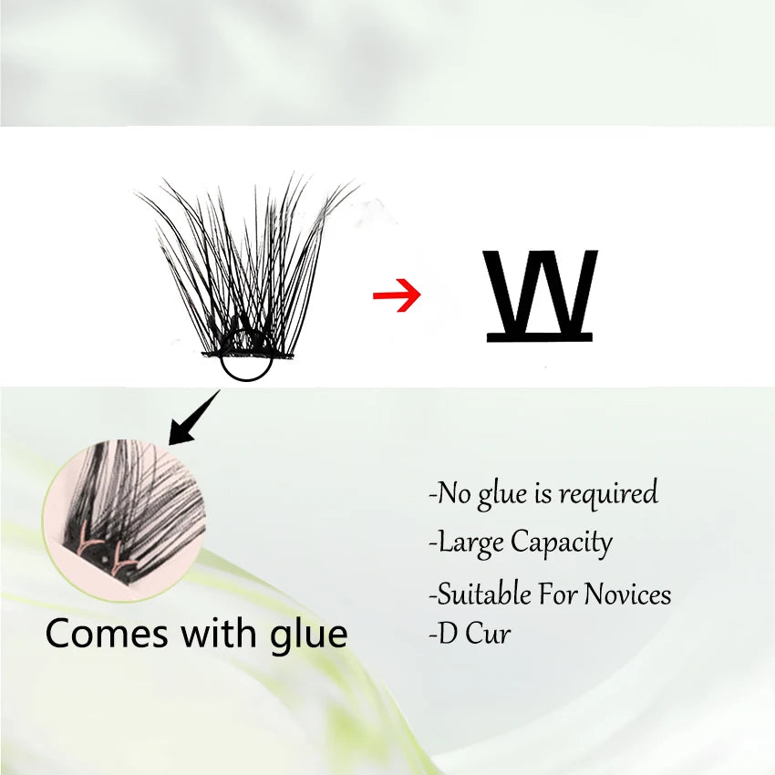 No Glue Needed 3D Effect Diy Segment Lash