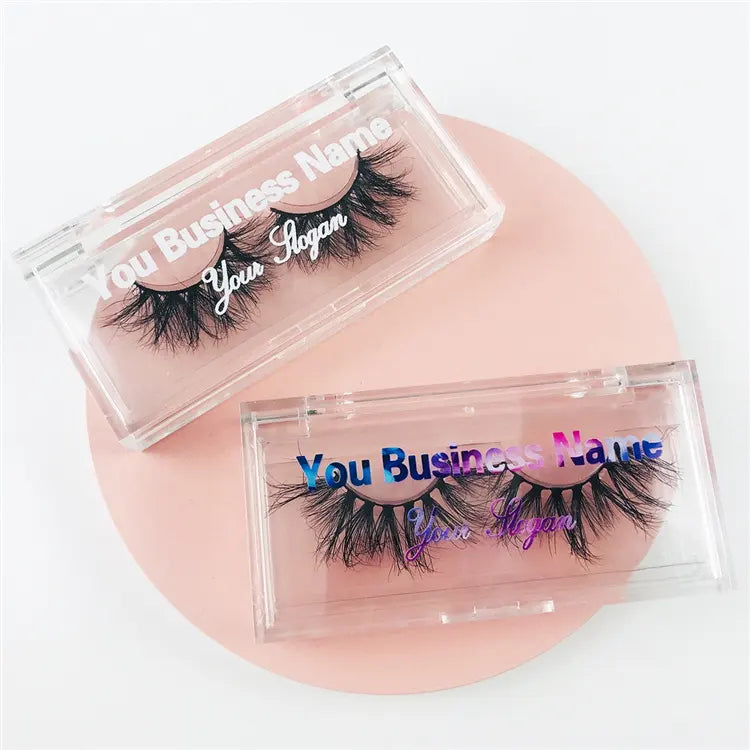 Lashes Business Printing Top Quality Clear Acrylic Lash Box Plastic Transparent Luxury Custom Lashes Case Packaging