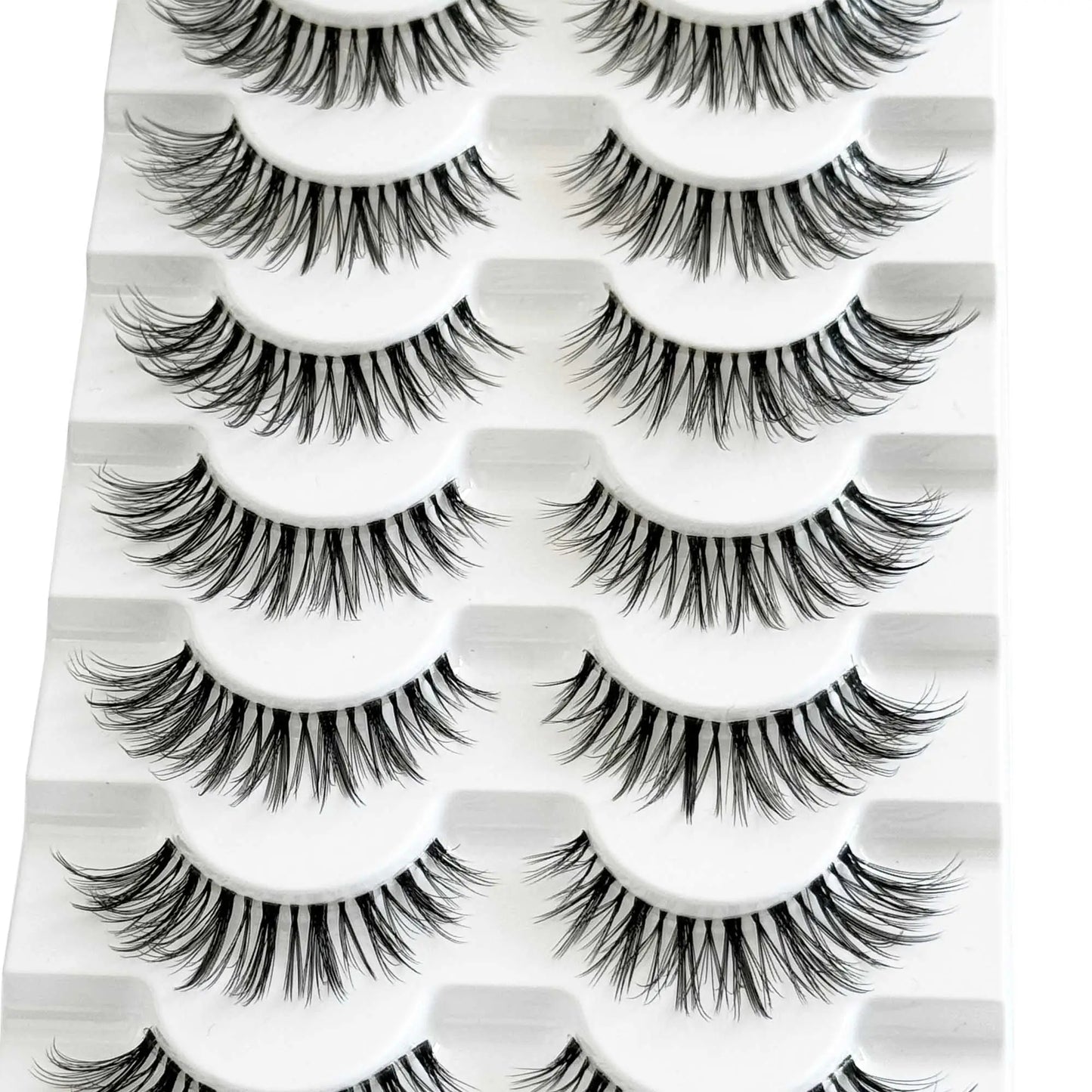 Wholesale Best Wispy False Lash Strips 7 Pairs Lash Strips That Look Like Extensions Clear Band Wispy Lash Strips