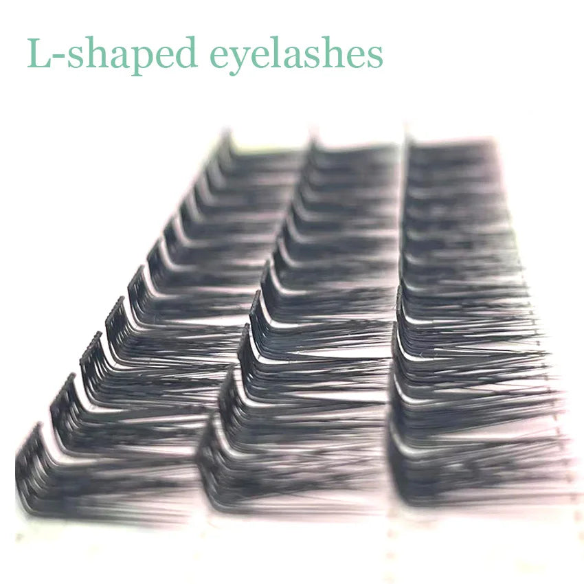 L-shaped Pre Cut Lashes Self Adhesive Lash Segments Long Lasting