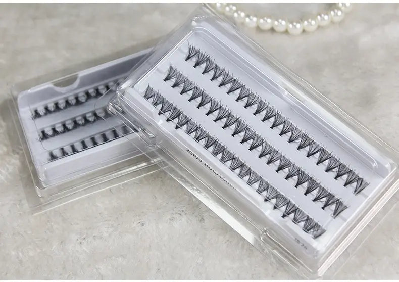 Top Quality 20D Knot Free Cluster Lashes Wispy Original Fibers Individual Lashes