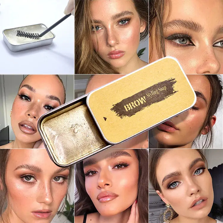 Wholesale Waterproof Strong Hold Eyebrow Pomade Brow Styling Soap Packaging Private Label Organic Brow Stying Soap Set