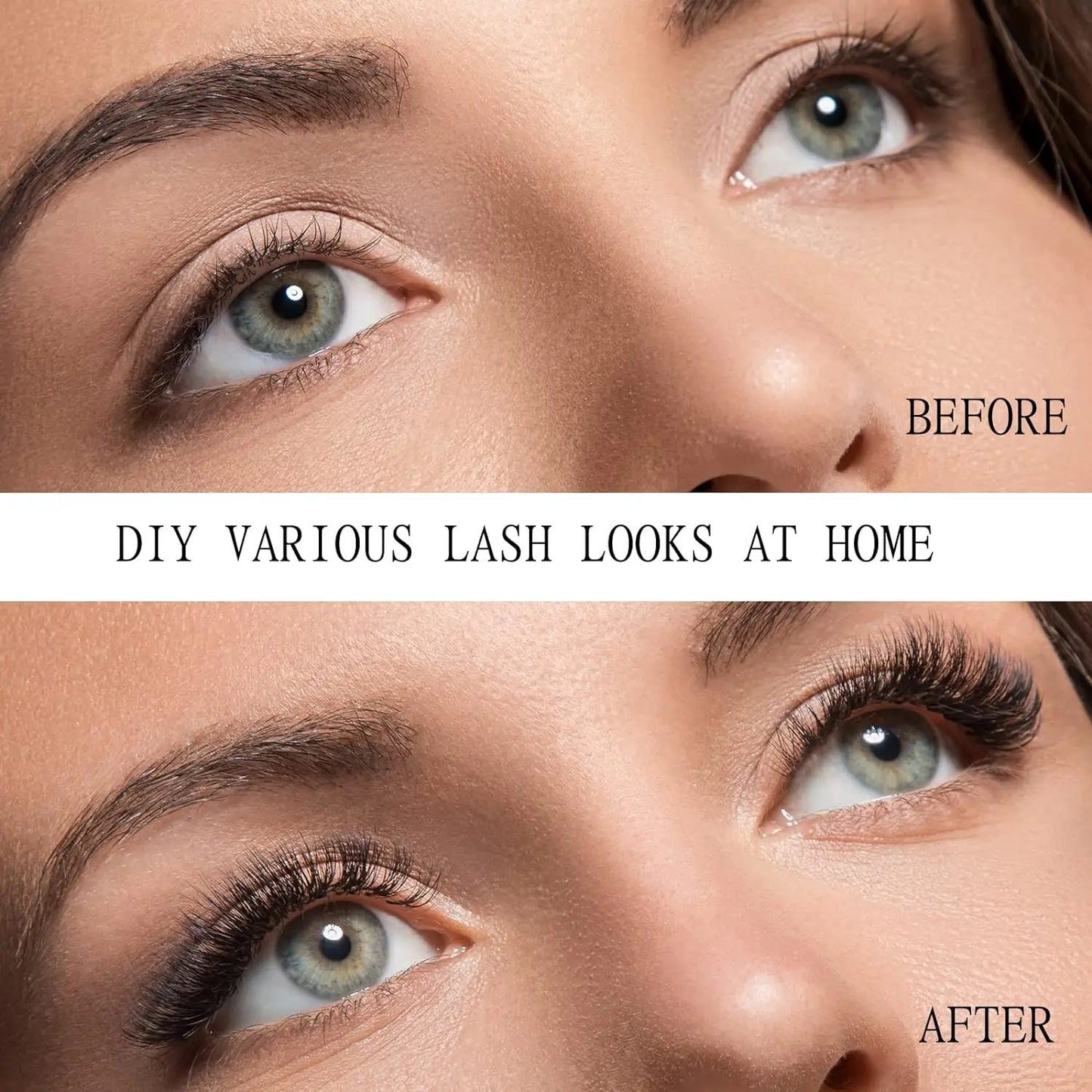 three rows ribbon eyelash extension diy soft lashes
