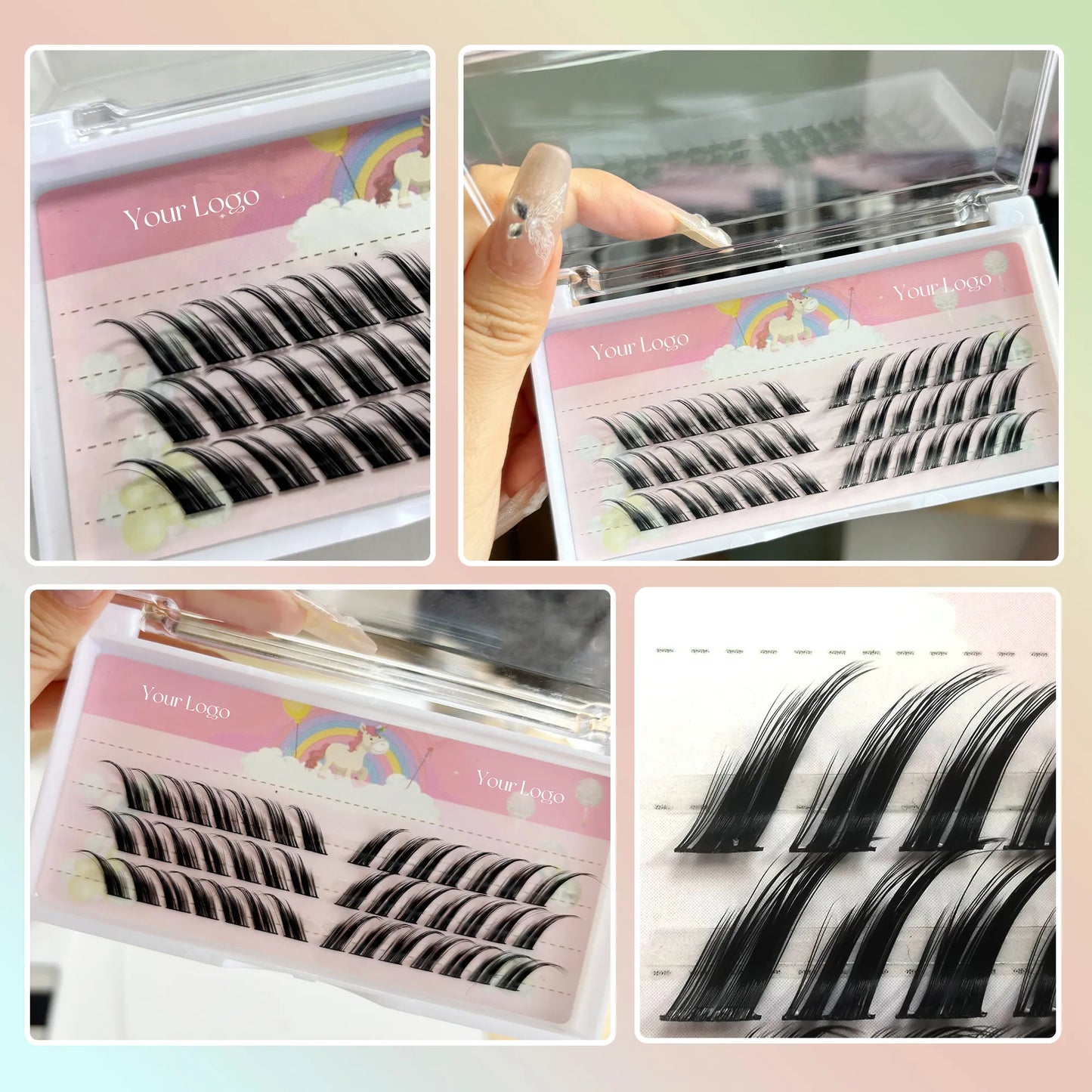2024 New Design Foxy Lashes Cat Eye Lashes Wholesale Flying Winged Fox Diy Eyelash Extension