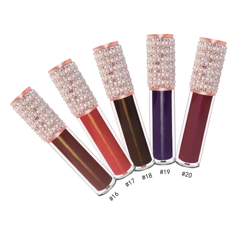 Diamond Lip Gloss Tube Glitter Custom Vegan Lip Gloss Tubes With Lipgloss Boxes Clear Lip Gloss Vendor