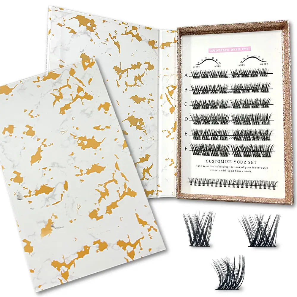 Luxury Pre-cut Lash Extensions DIY Cluster 3D Soft Cluster Lashes Extensions Kit Segment Eyelash Extension Set