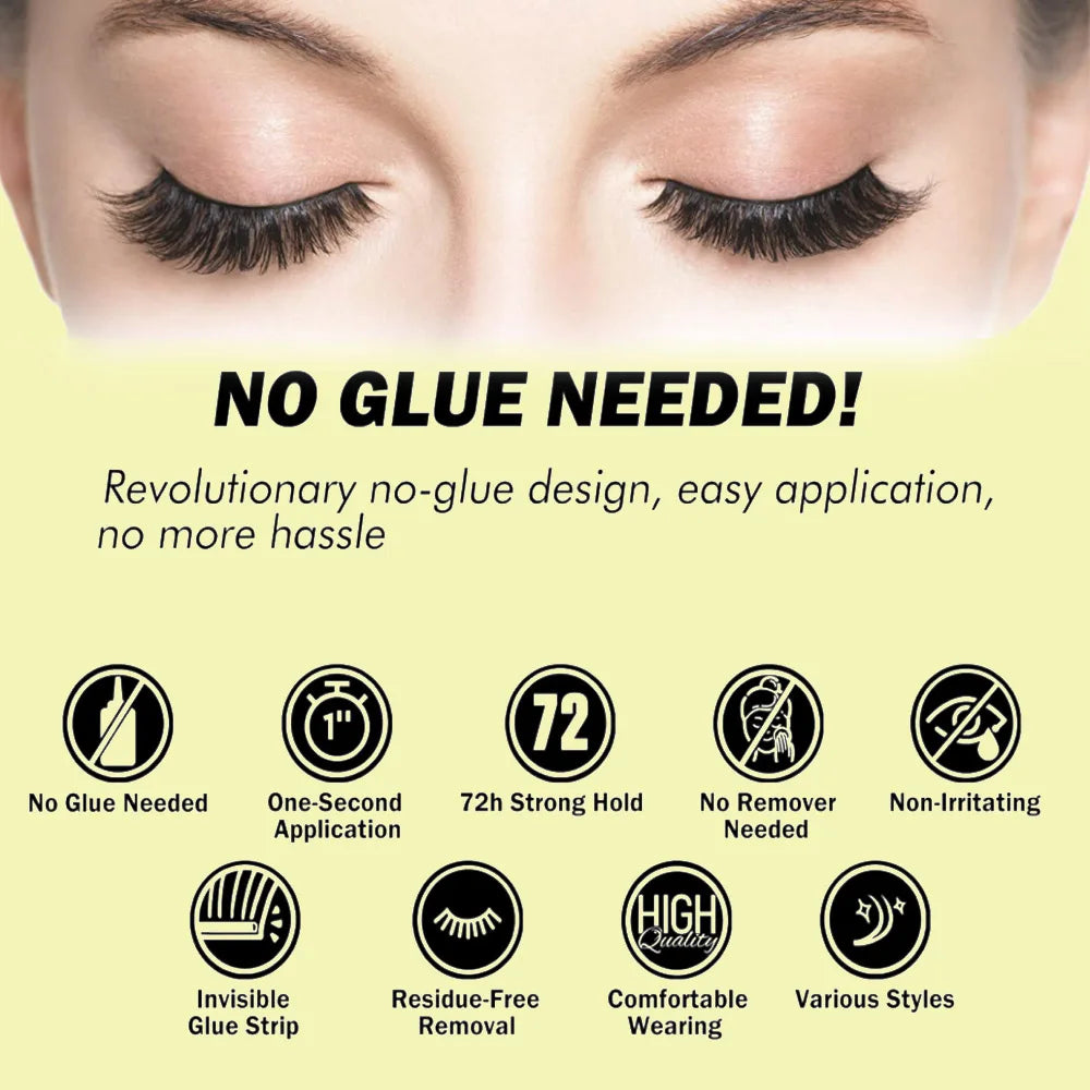 ReusableCat Half Eye Pre-cut Press-on False Eyelash Clusters Kit