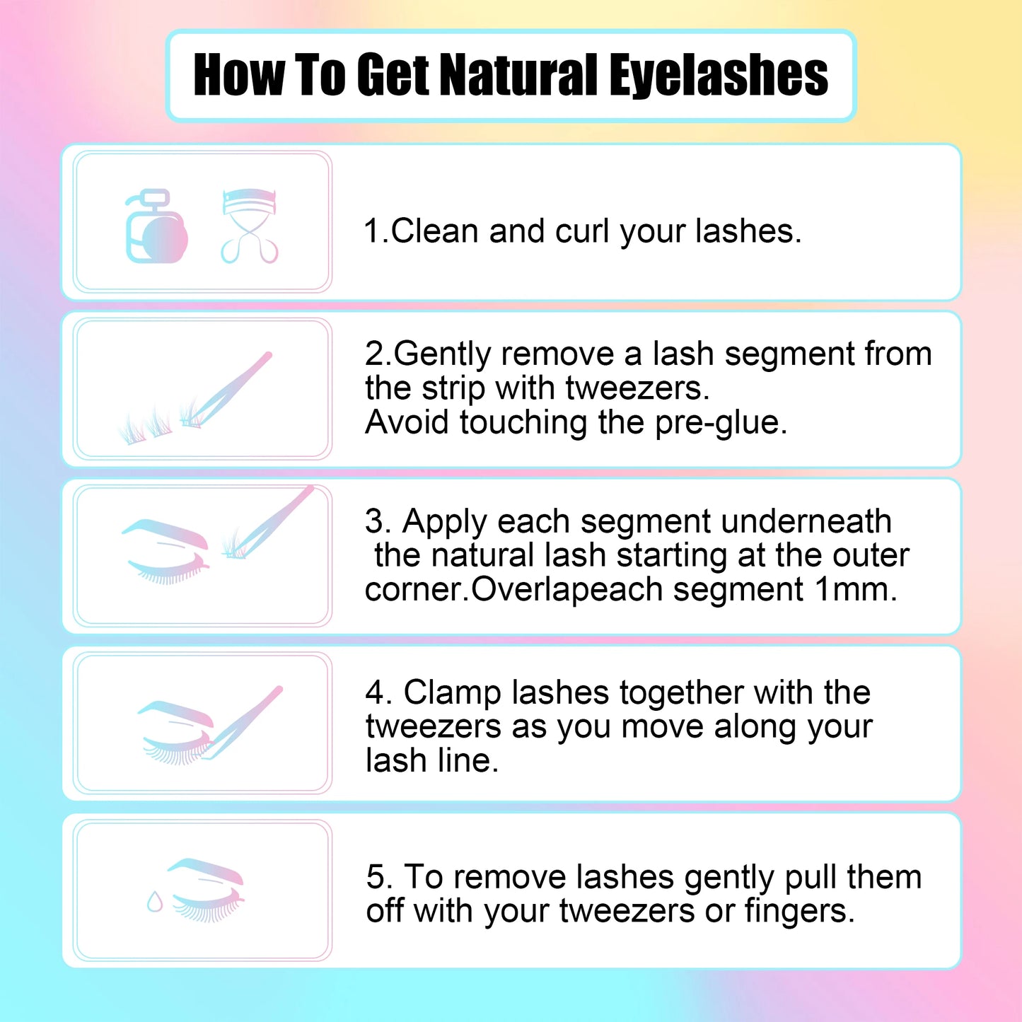 D Curl Lashes Superfine Band No Glue