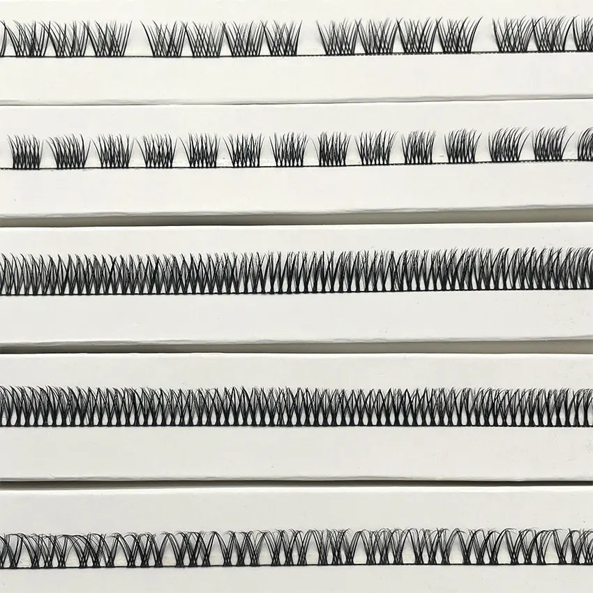 Wholesale Individual Cluster Lashes Ribbon Eyelash Extension DIY Custom Package Soft Lashes Superfine Band Lashes Kit