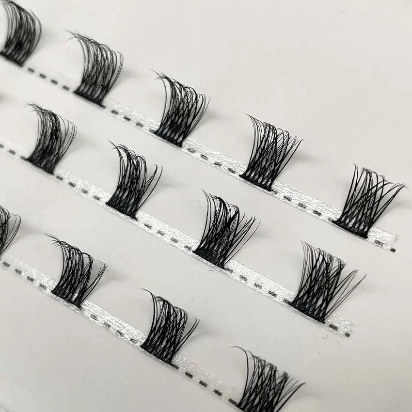 Private Label DIY Fluffy 3D Effect High Quality Clusters Lashes Extension Lashes Natural Black Segmented Eye Lash