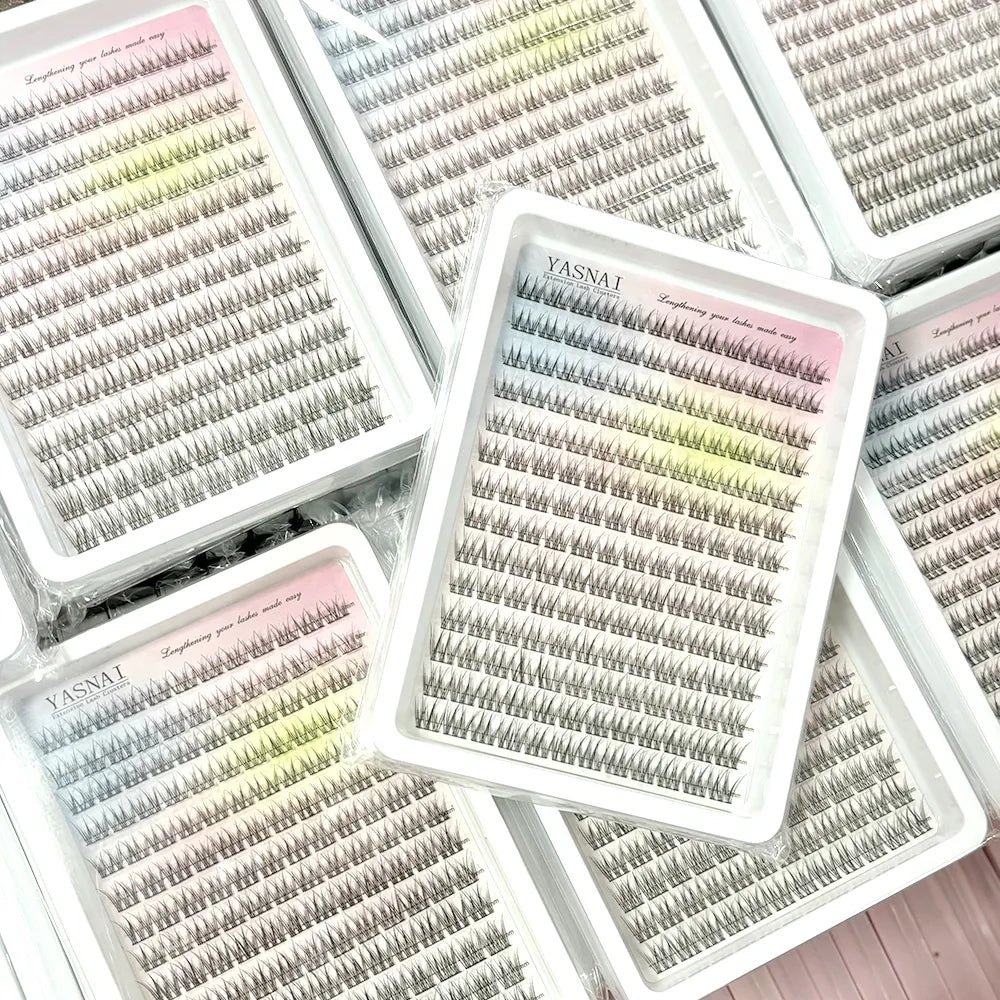 Wholesale C Curl Natural Look Lash Cluster Tray DIY Matte Eye Lash Cluster Kit Bulk DIY Lash Extensions Kit