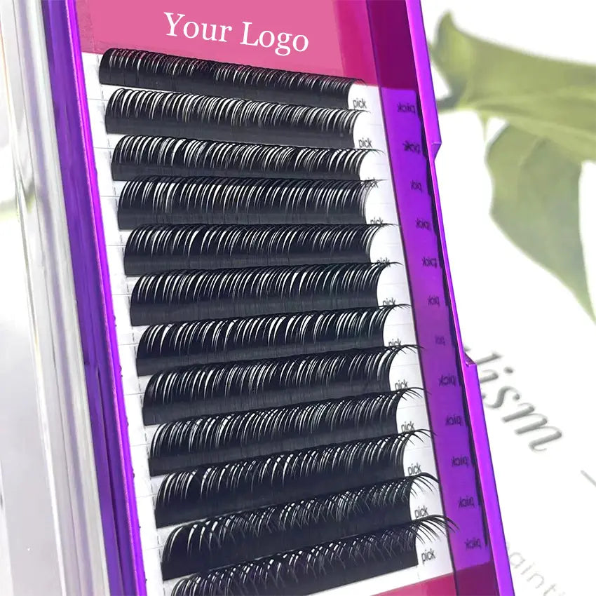 Premium Matte Dark Black FBT Natural Wet Lashes Extension Wet Wild High on Lash Eyelash Long Wearing Time Not Easy to Fall Off