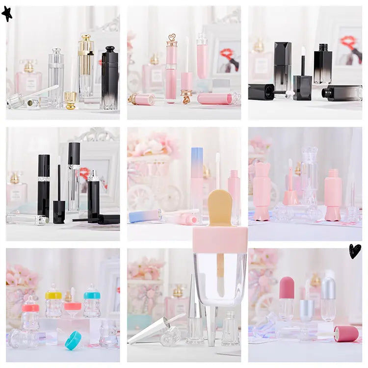 2021 New Fashion Diamond Unique Gold Lip Gloss Tubes Wholesale Empty Lip Gloss Squeeze Tube Vendor