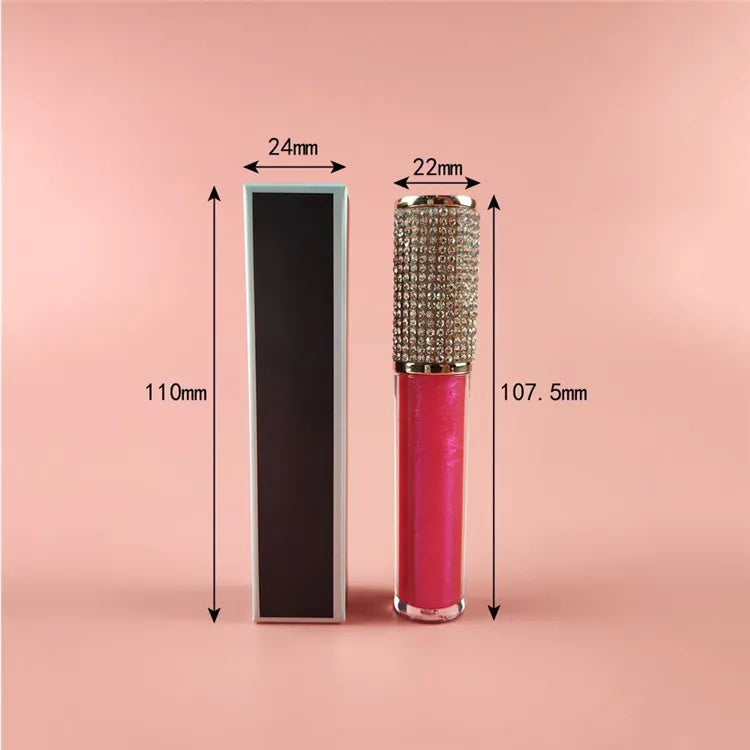 Diamond Lip Gloss Tube Glitter Custom Vegan Lip Gloss Tubes With Lipgloss Boxes Clear Lip Gloss Vendor